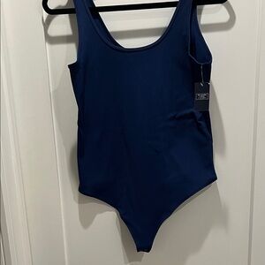 Abercrombie & Fitch Deep Blue Seamless Ribbed Bodysuit